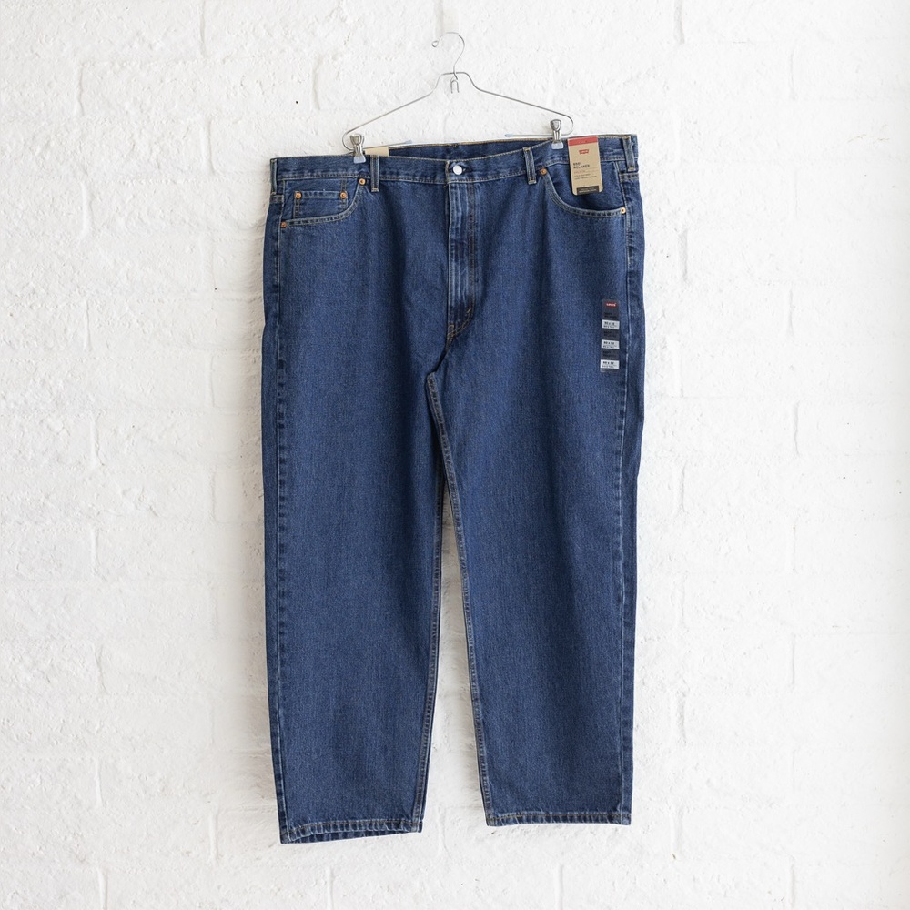 Levi's Relaxed Fit Denim Blue Jeans for Men - 50 x 32 Big & Tall